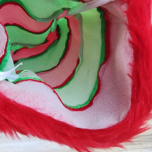 🔹️NWT Red & Green Striped Adjustable Wired Extra Long Elf Hat One Size - Picture 4 of 9